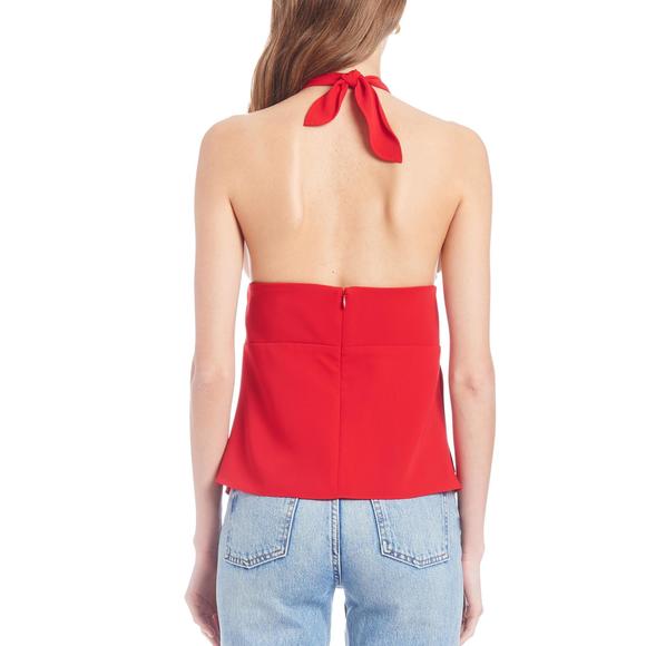 NEW AMANDA UPRICHARD cabo top in scarlet - Picture 3 of 3